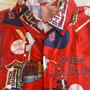St. Louis Cardinals Men’s Short Sleeve, Size XL, Polyester Blend, Good Condition